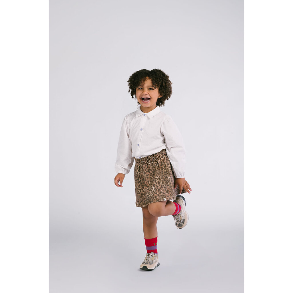 The New Chapter Rosie  denim leopard skirt DNOOS-5720-927