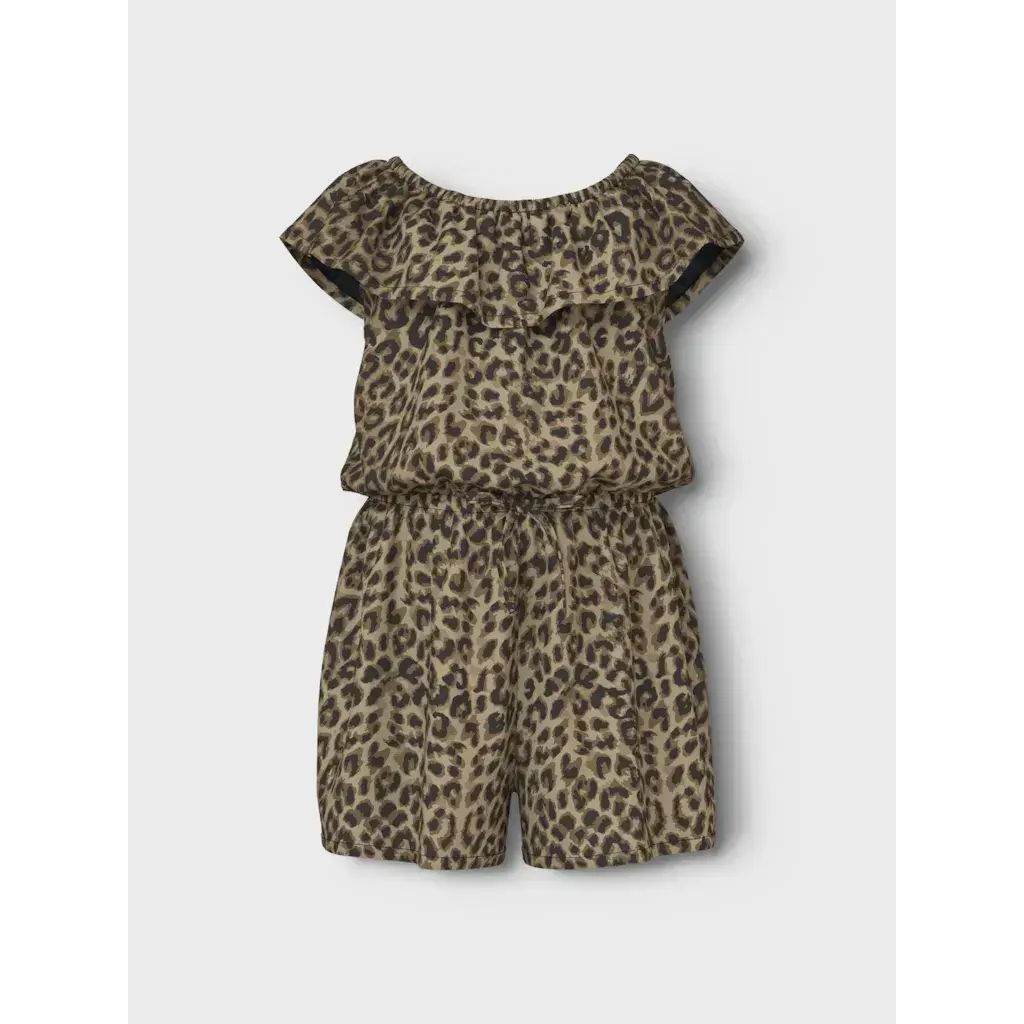 name it NMFVINAYA SS  PLAYSUIT 13218322 Black LEOPARD AOP
