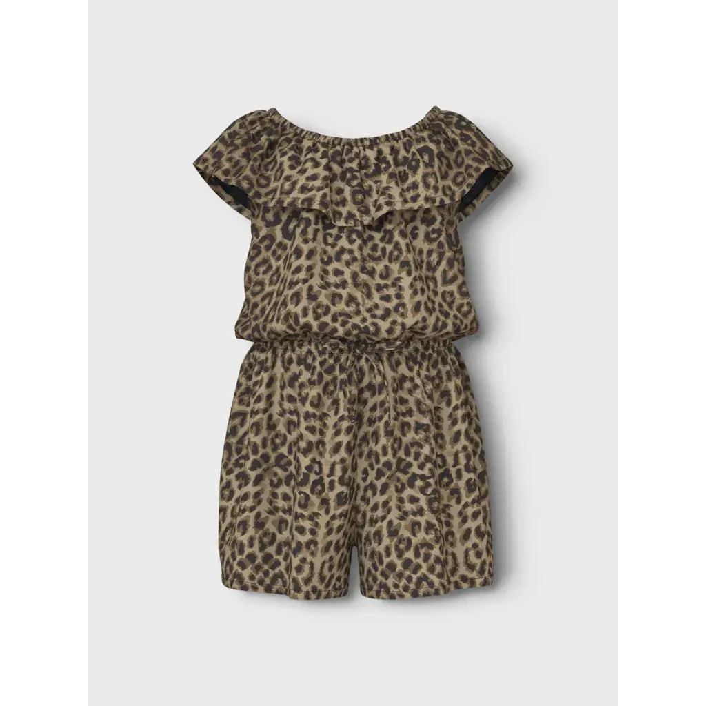 NMFVINAYA SS  PLAYSUIT 13218322 Black LEOPARD AOP