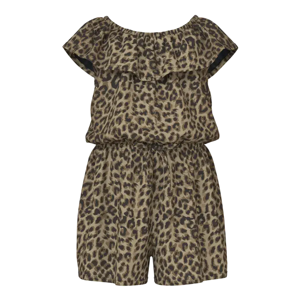 name it NMFVINAYA SS  PLAYSUIT 13218322 Black LEOPARD AOP