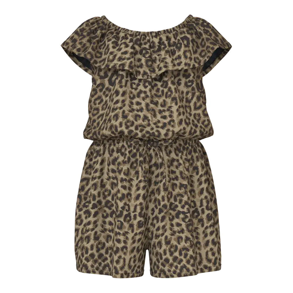 NMFVINAYA SS  PLAYSUIT 13218322 Black LEOPARD AOP