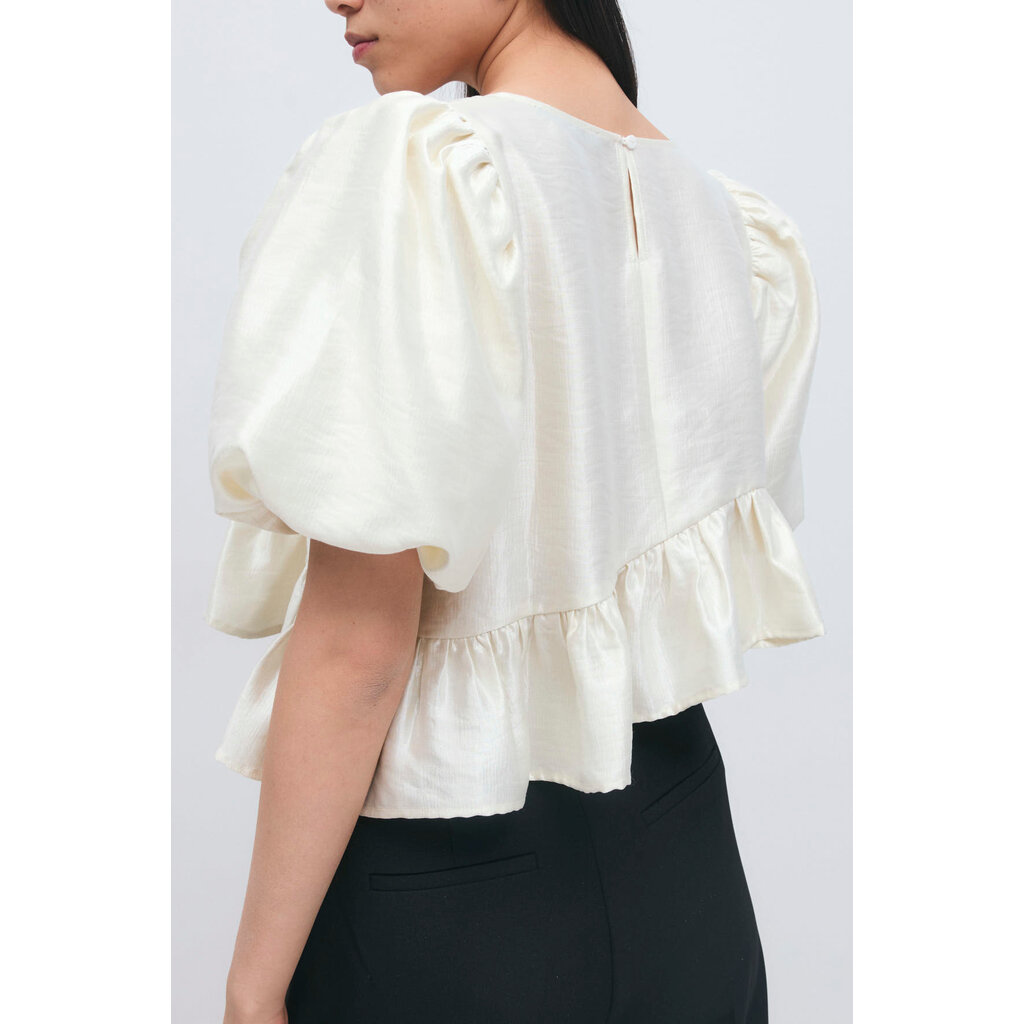 Gina Tricot Puff sleeve blouse 26786 cream