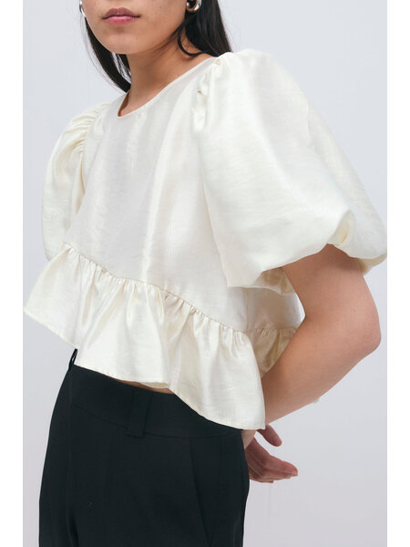 Gina Tricot Puff sleeve blouse 26786 cream