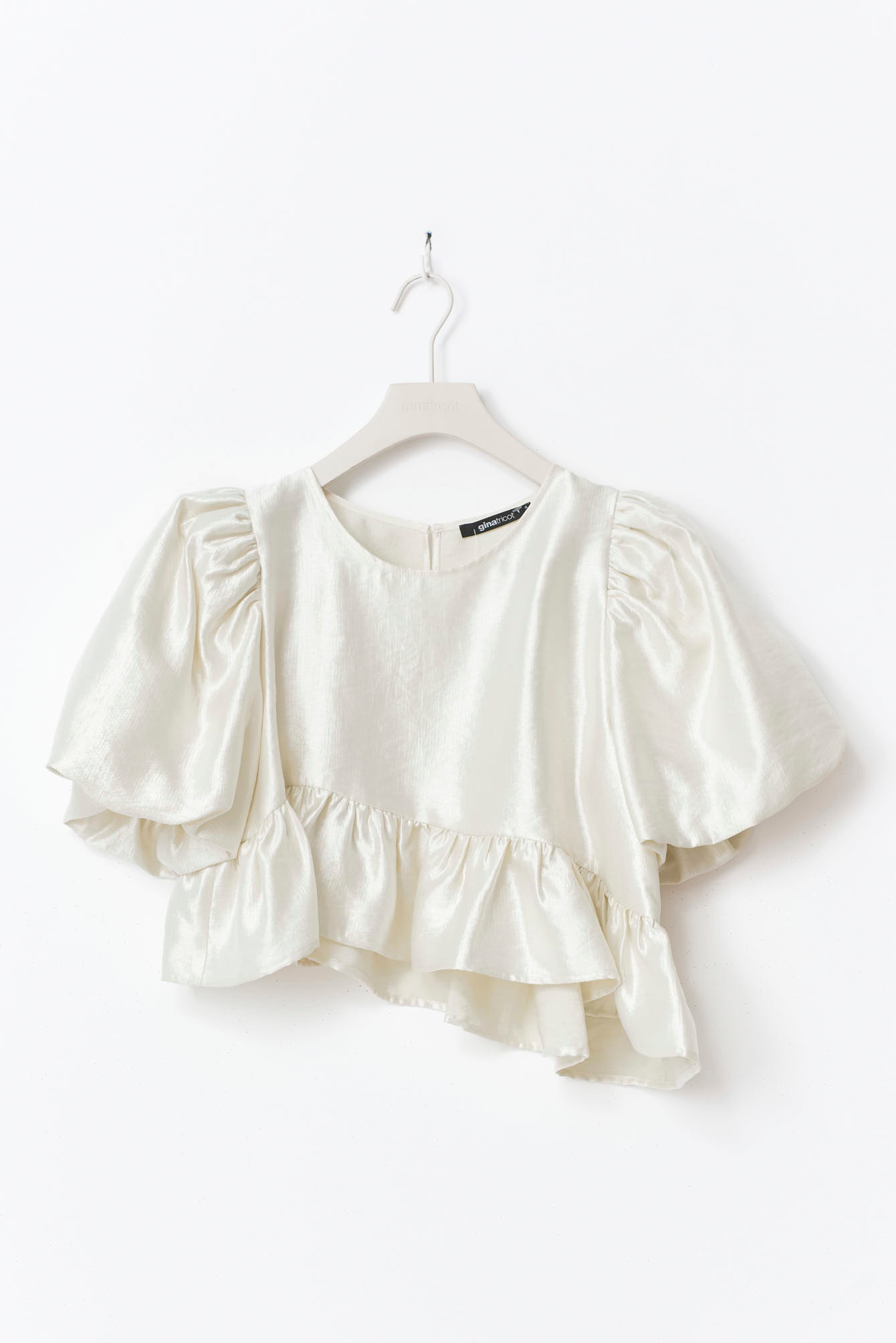 Puff sleeve blouse 26786 cream