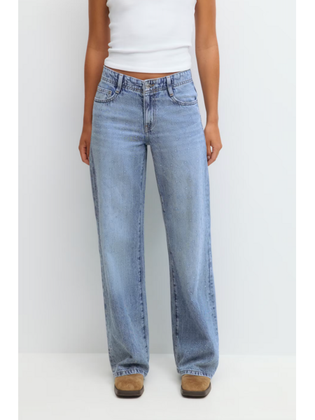 Gina Tricot Embellished jeans 26444 Mid blue