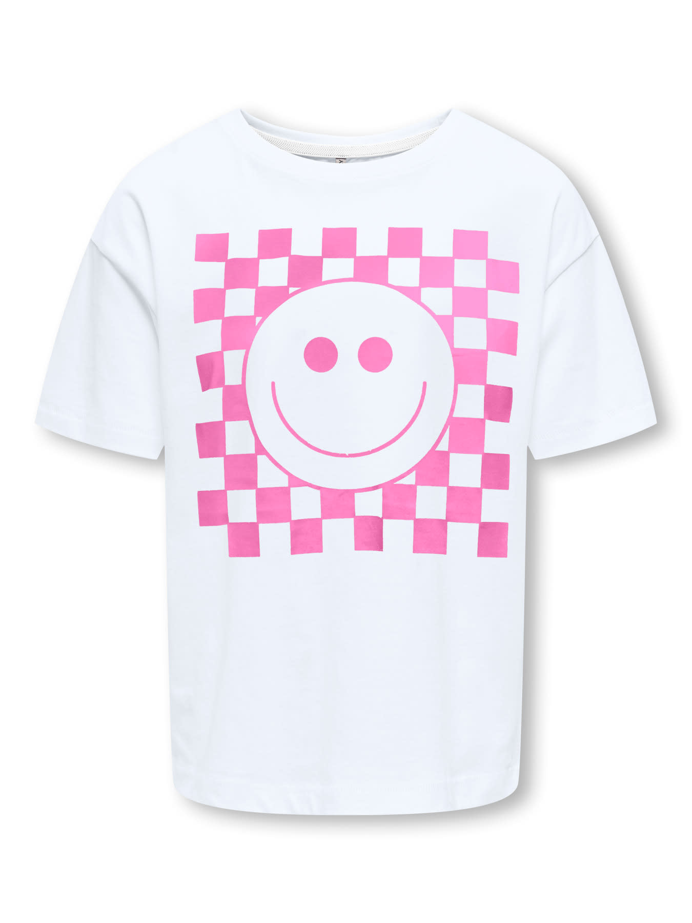 KOGCARTY LIFE S/S TEE BOX CS JRS 15375835 Bright White CheckSmiley