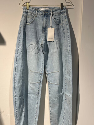 Barrel fit jeans stretch naden // light blue