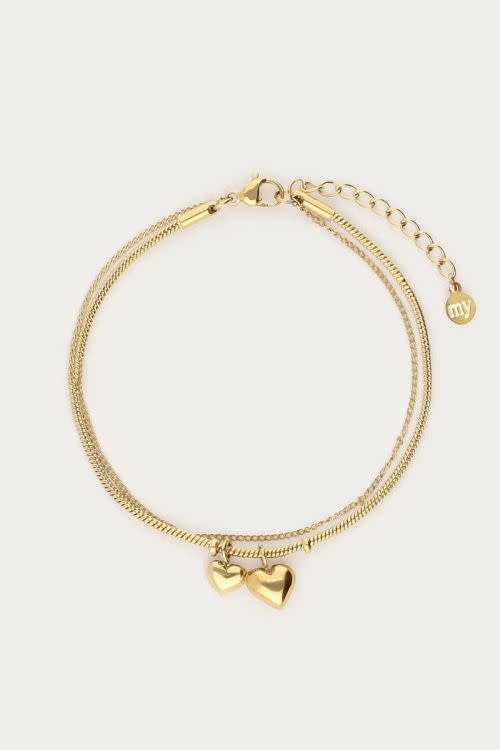 Dubbele armband "mommy to be" MJ14713 Goud