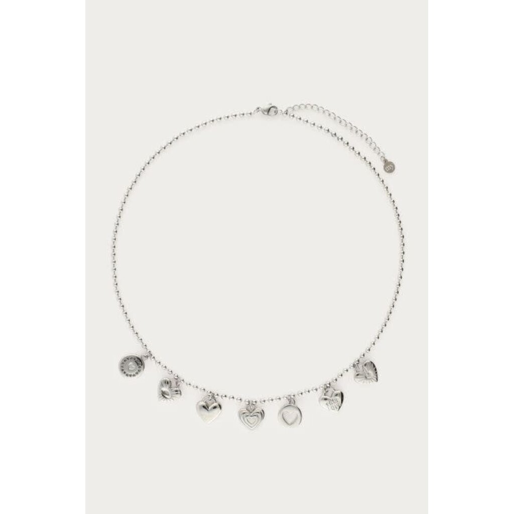 Ketting candy couture charms  MJ06294 Zilver