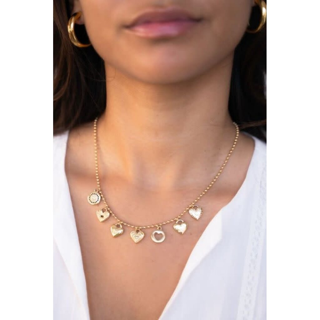 Ketting candy couture charms  MJ06294 Goud