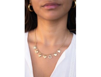 Ketting candy couture charms  MJ06294 Gold