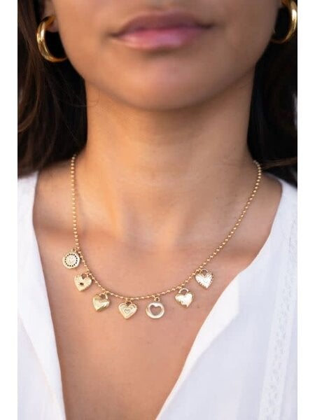 Ketting candy couture charms  MJ06294 Goud