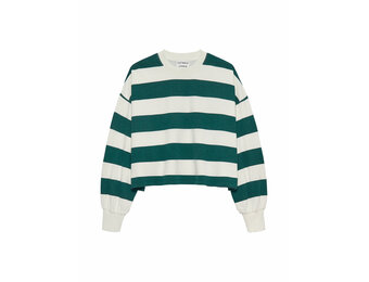 Oversized striped long sleeve 2601020404 Sea Moss