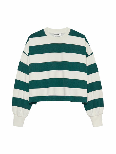 CATWALK JUNKIE Oversized striped long sleeve 2601020404 Sea Moss