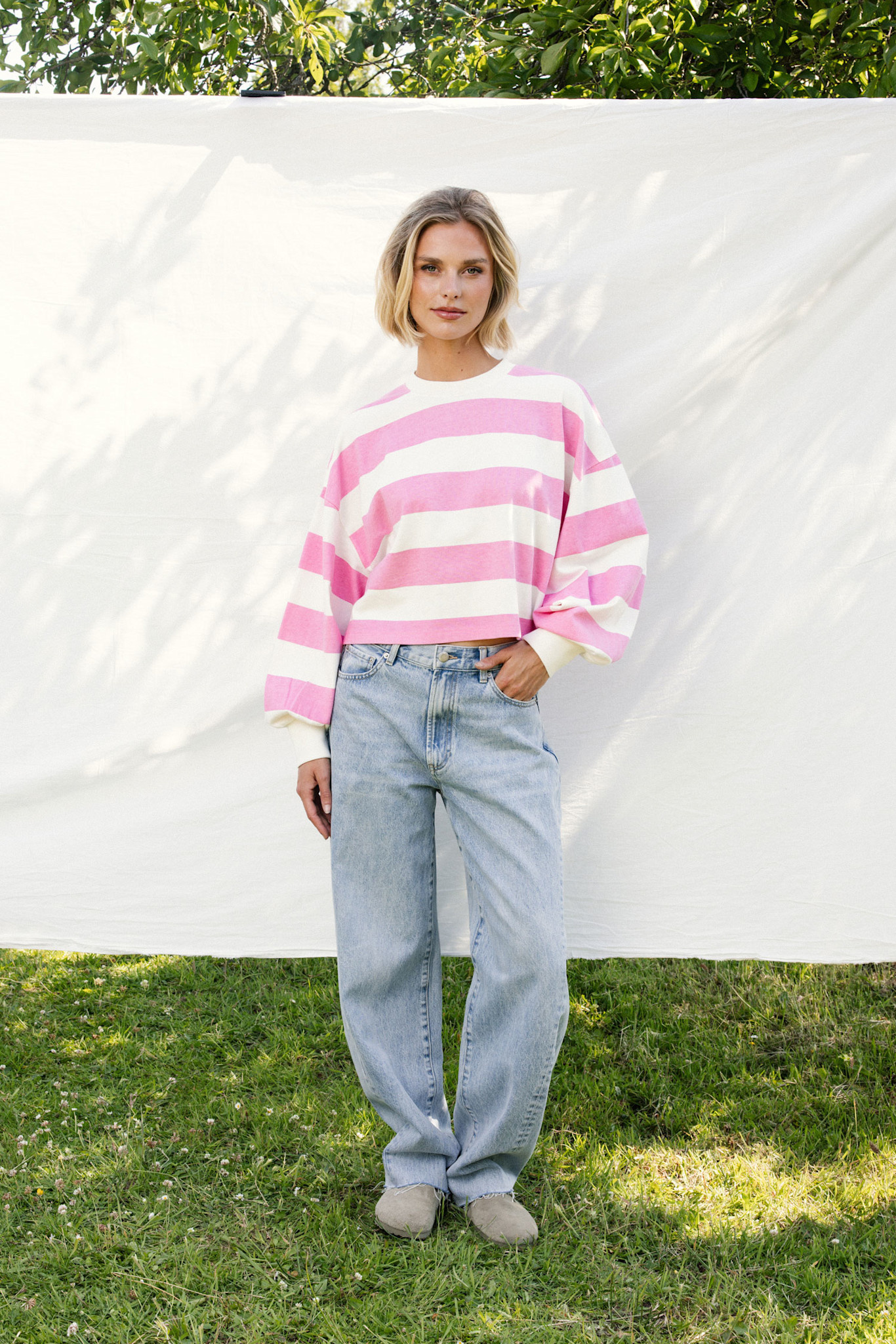 Oversized striped long sleeve 2601020404 Rosebloom