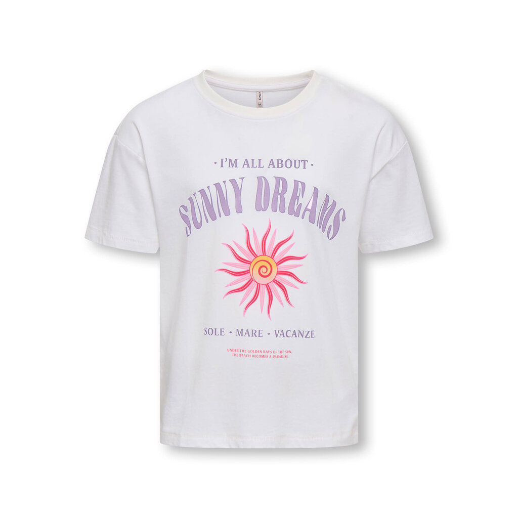 KIDS ONLY KOGRUTH SOLEI LIFE S/S TOP BOX CS JRS 15354257 Cloud Dancer Sunny Dreams/Orchid Bloom