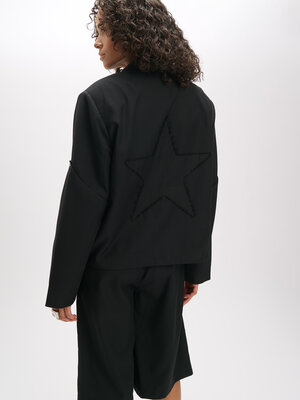 oversized star cropped blazer STAR (R2602464898) black