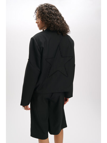 REFINED oversized star cropped blazer STAR (R2602464898) black