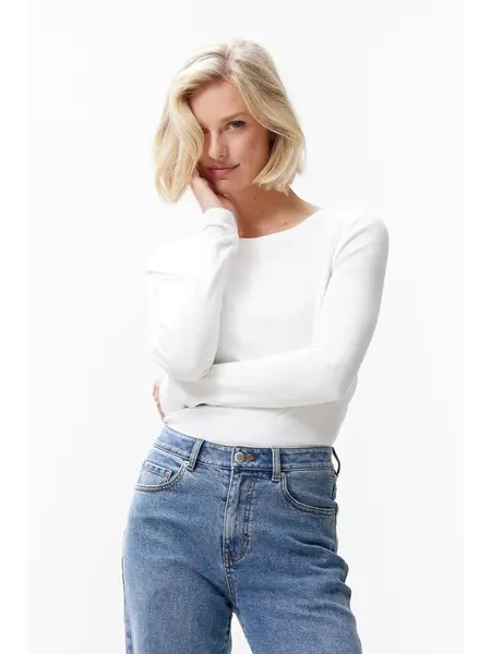 CATWALK JUNKIE Longsleeve rib 2402040600 off white