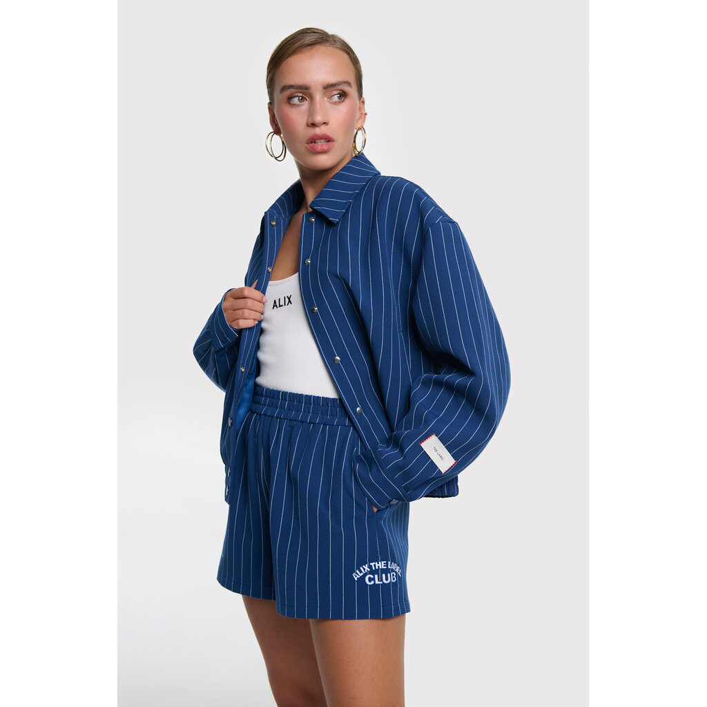 ALIX clean striped shorts (2602159550). night blue