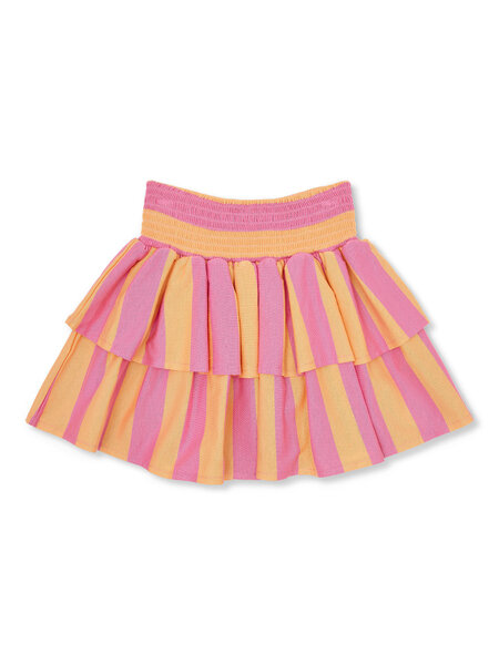 PETIT BLUSH Stripe Smock Skirt SS26-503 Cashmere Rose/Peach Cobbler