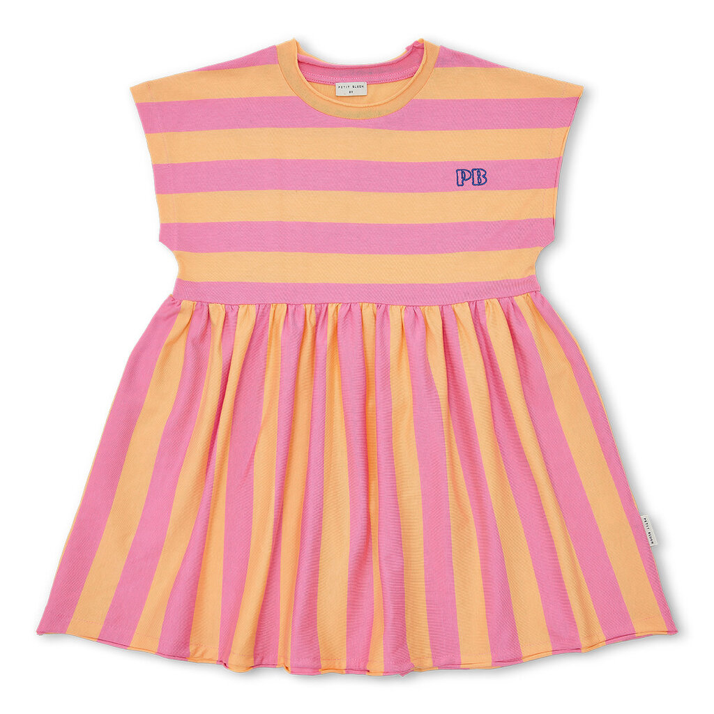 PETIT BLUSH Stripe Dress SS26-702 Cashmere Rose/Peach Cobbler