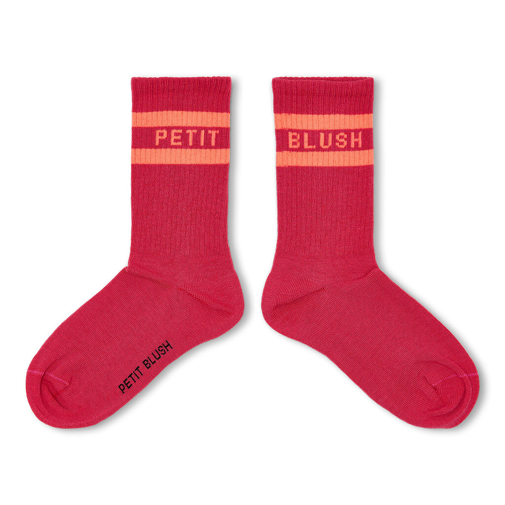 PETIT BLUSH Sport Socks SS26-023 Raspberry / Neon Orange