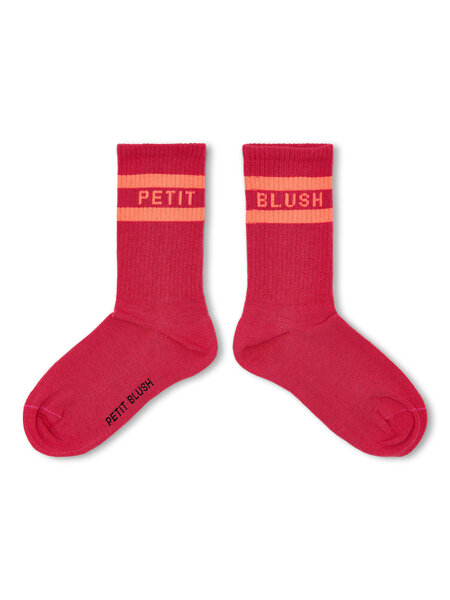 PETIT BLUSH Sport Socks SS26-023 Raspberry / Neon Orange