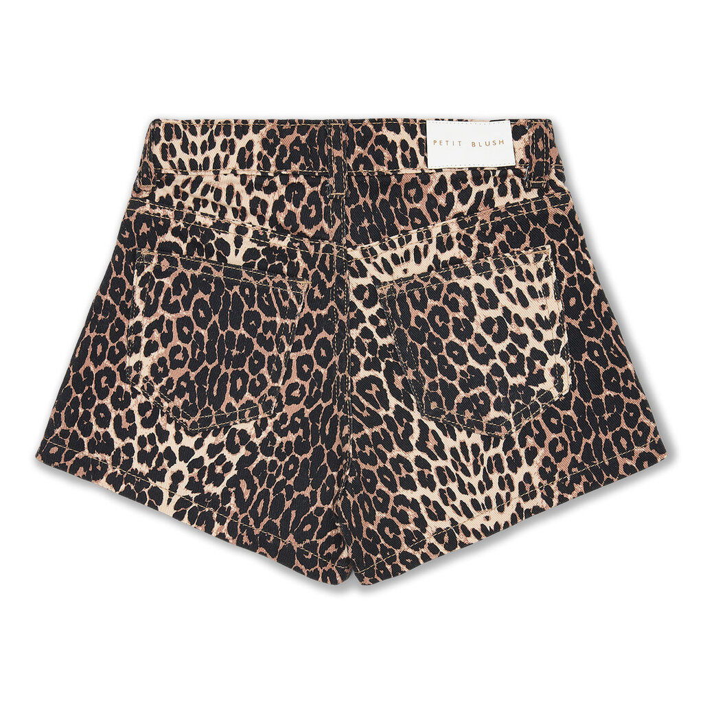 PETIT BLUSH Jeans Short SS26-613 Leopard AOP