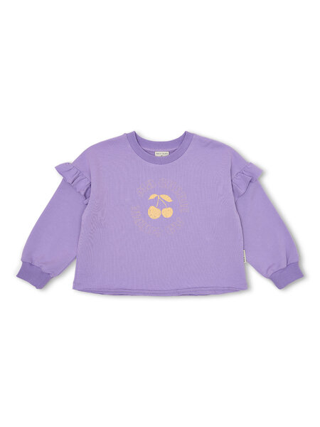 PETIT BLUSH June Ruffle Sweater SS26-103 Chalk Violet