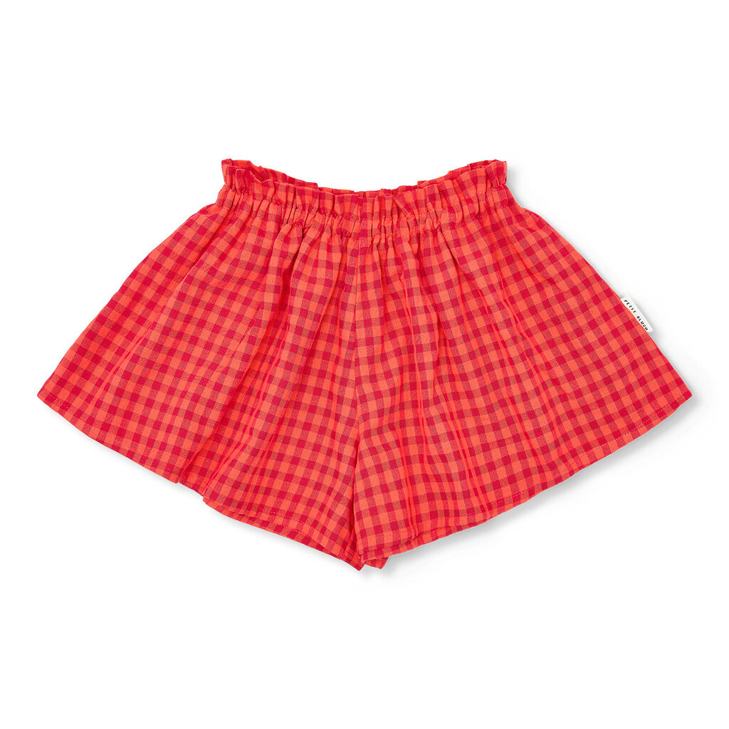 PETIT BLUSH Ruffle Short SS26-607 Check Red