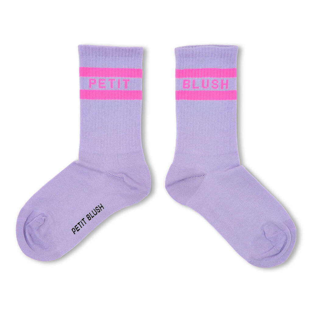 PETIT BLUSH Sport Socks SS26-022 Violet / Neon Pink