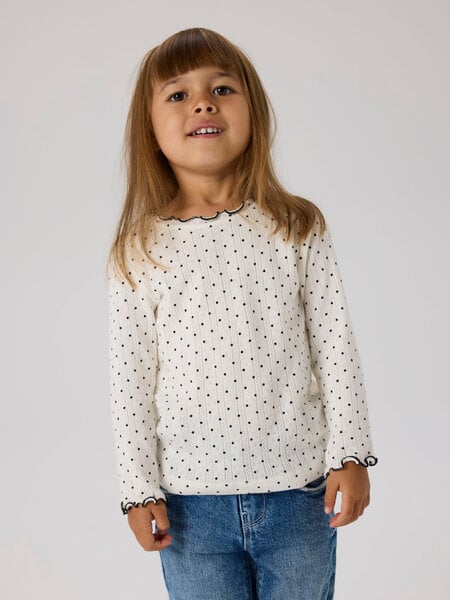 name it NMFTANIA LS SLIM TOP 13258575 Cloud Dancer