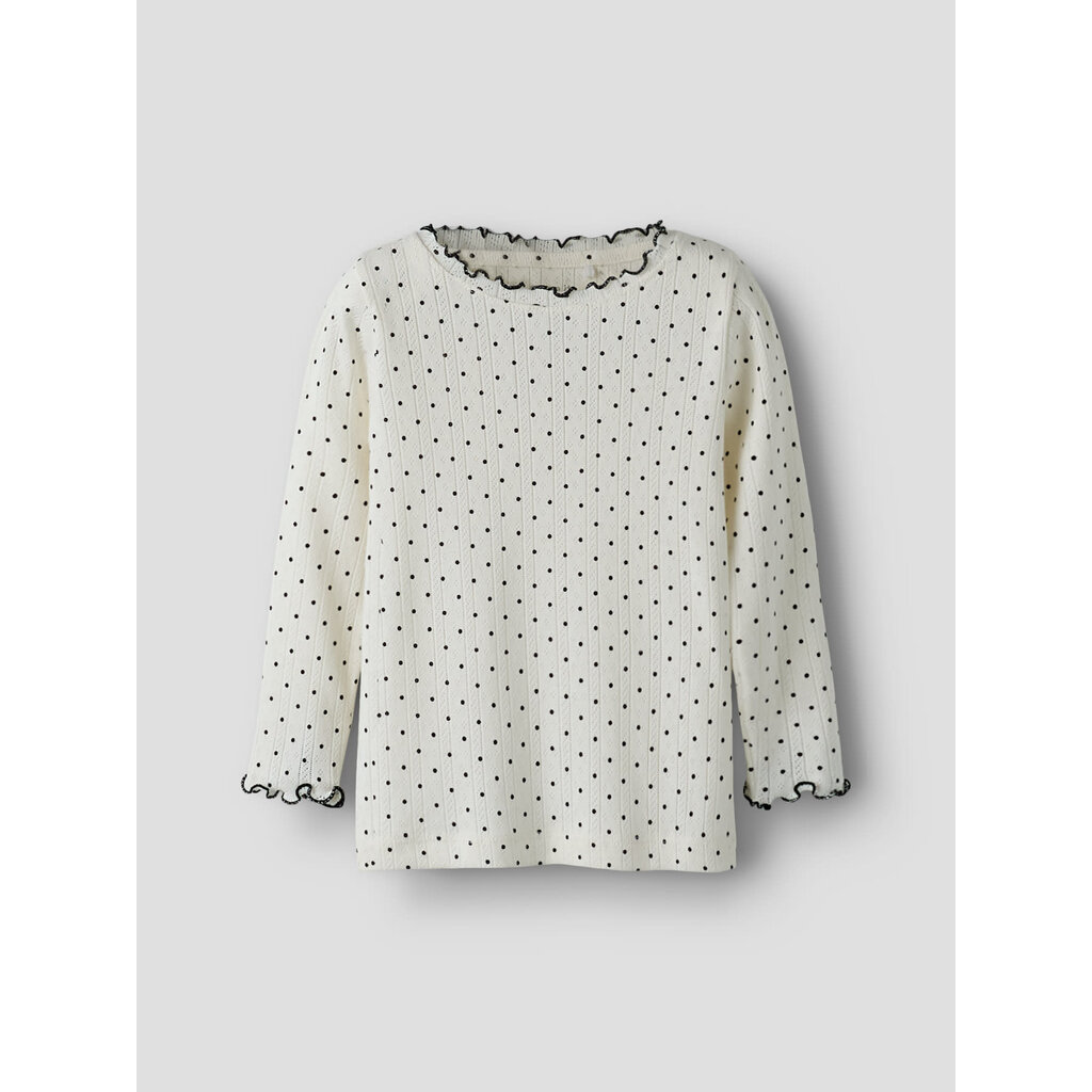 name it NMFTANIA LS SLIM TOP 13258575 Cloud Dancer
