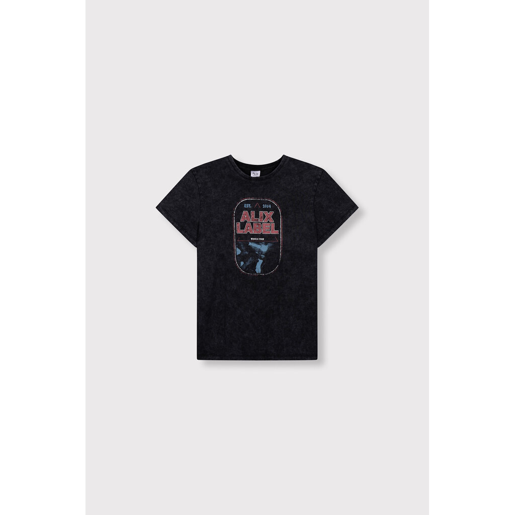 ALIX mini band t-shirt 62603819498 charcoal grey