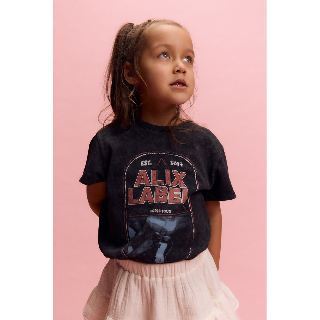 ALIX mini band t-shirt 62603819498 charcoal grey