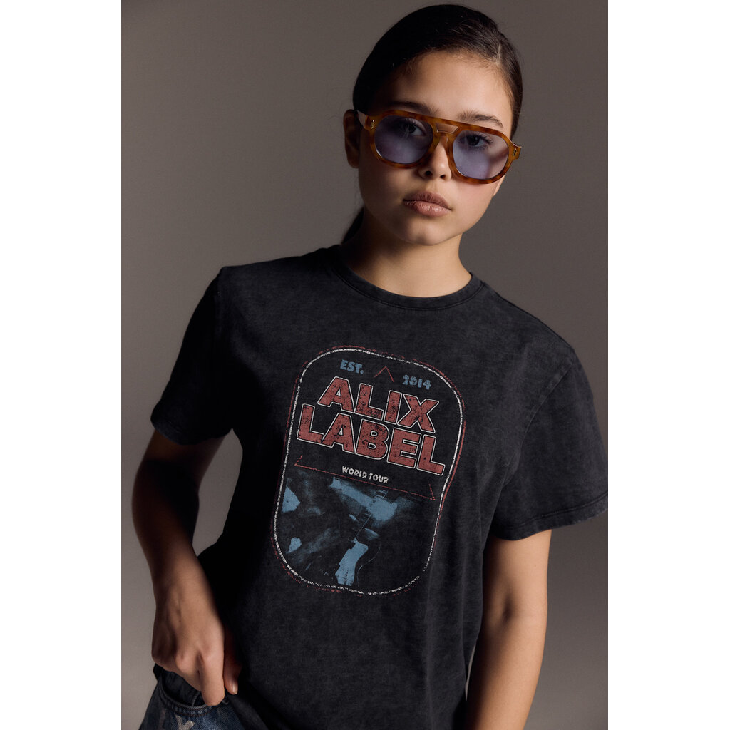 ALIX mini band t-shirt 62603819498 charcoal grey