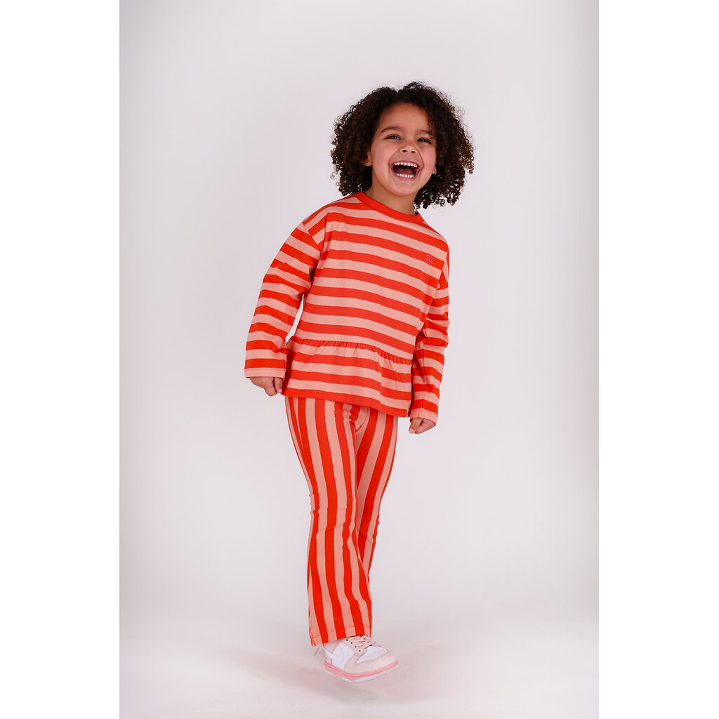The New Chapter T-shirt Loua D602-5452-947 Red Pink Stripes
