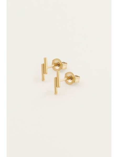 Studs twee staafjes MJ04760 Goud