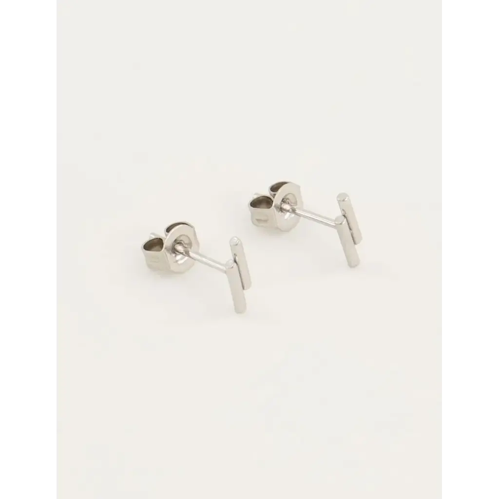Studs twee staafjes MJ04760 Zilver