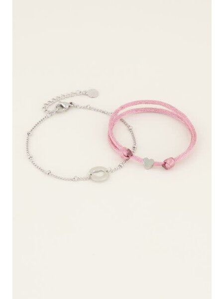 Mother & Daughter bracelet mini MJ03410 zilver