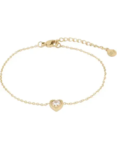 Armband hartje strass MJ048001200 Goud