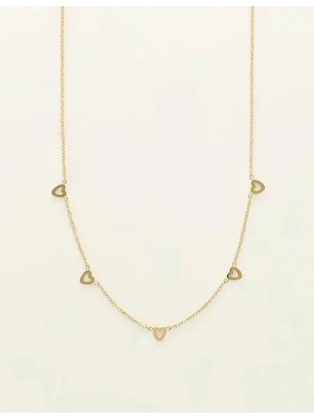 Necklace hearts MJ09230 Gold