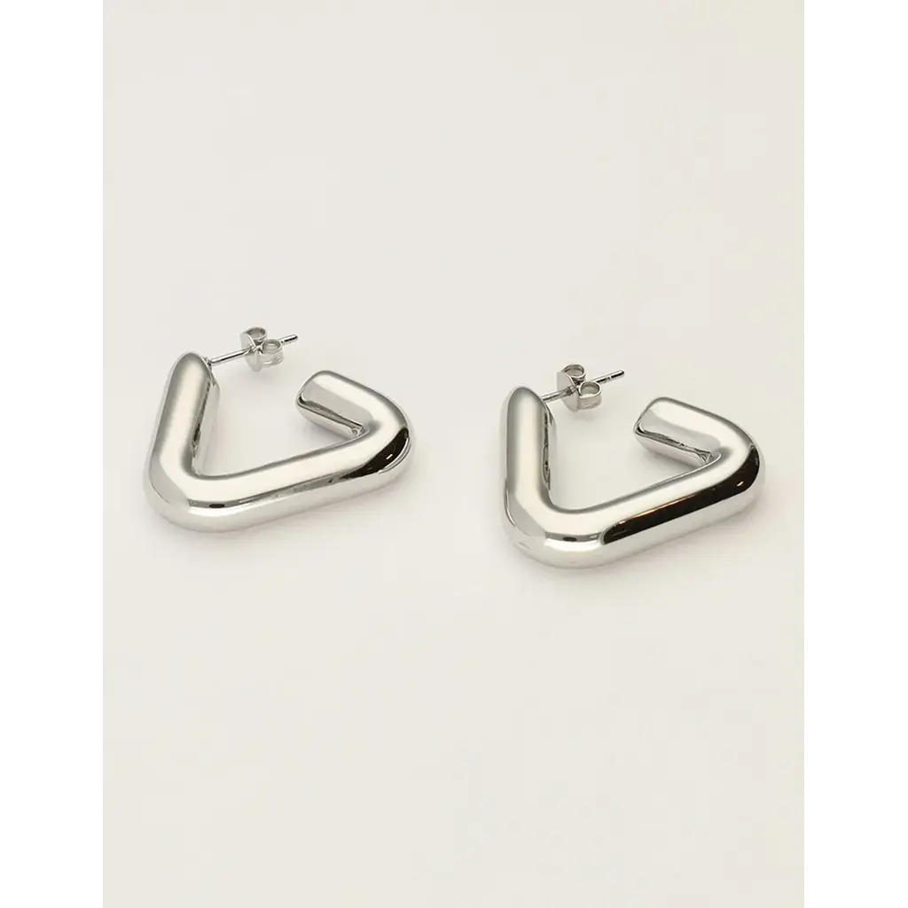Oorbellen triangle MJ11523 Zilver