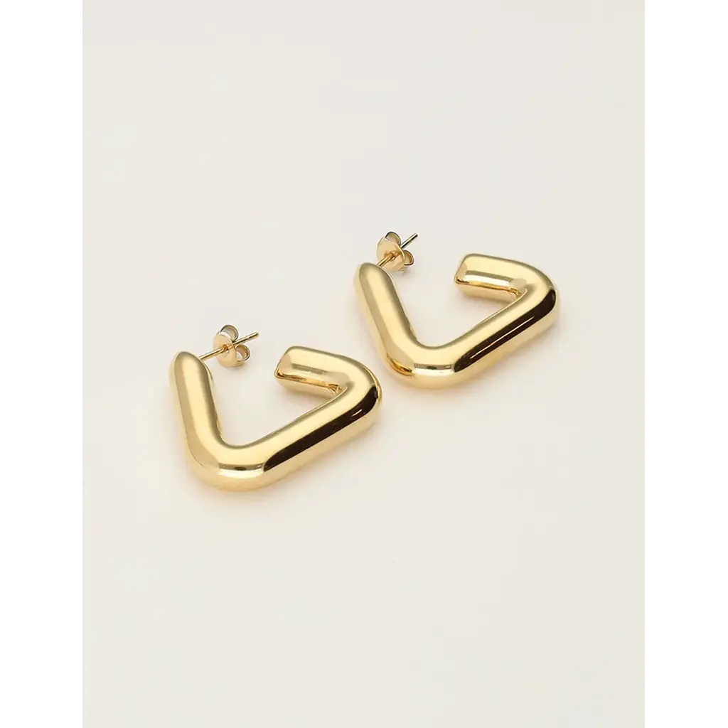 Oorbellen triangle MJ11523 Goud