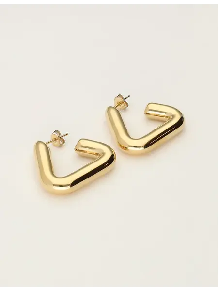 Oorbellen triangle MJ11523 Goud