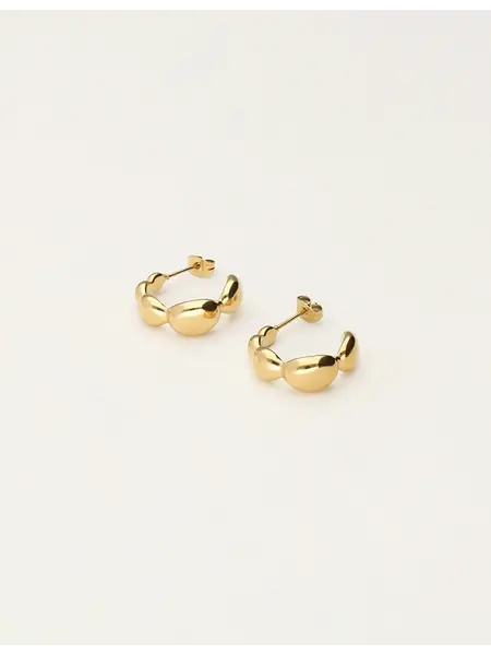 Earring hoops bubble small MJ11253 Gold