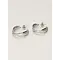  Earring hoop triple row MJ11092 Silver