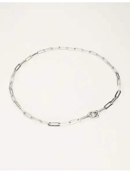 Necklace vintage chain lock MJ11042 Silver