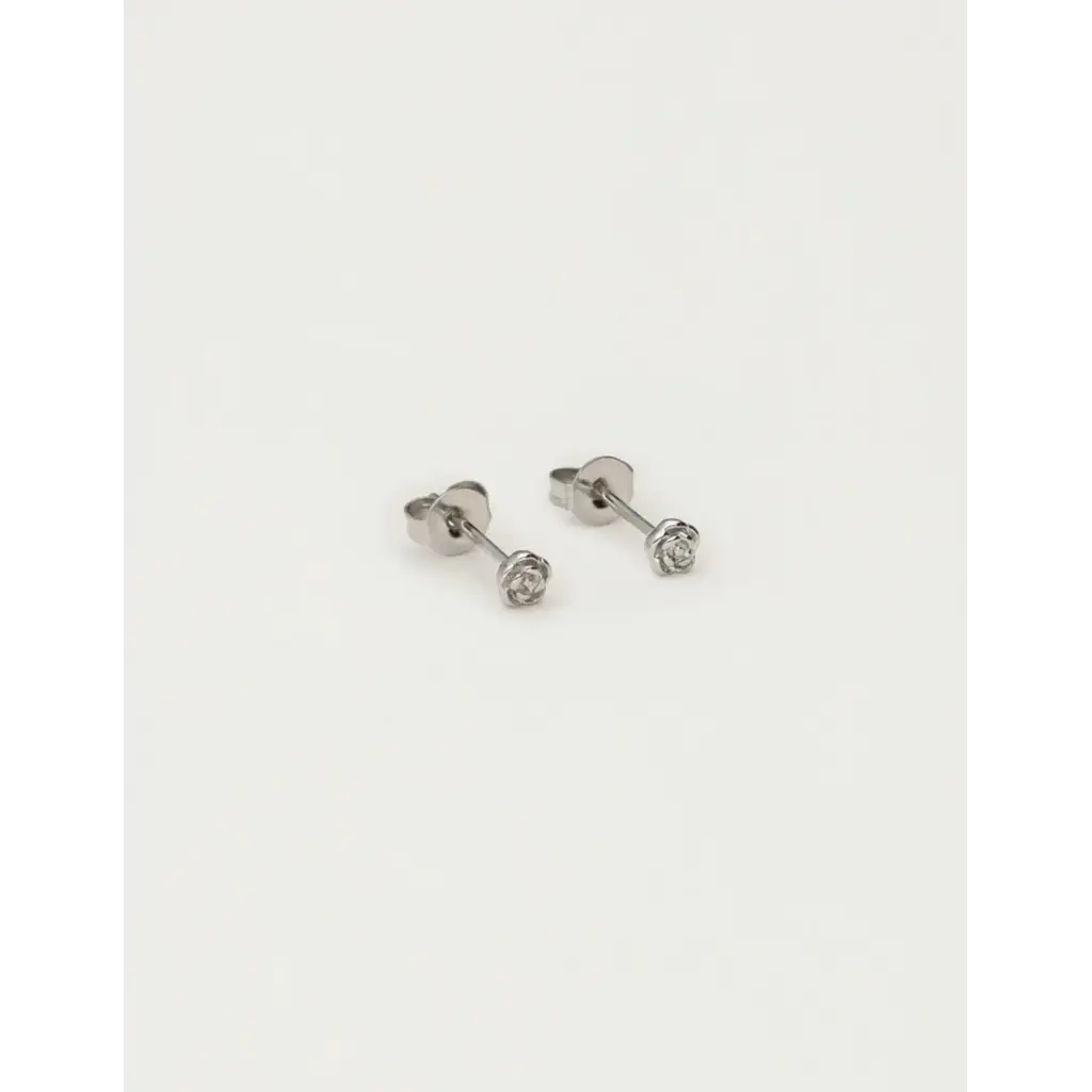Earstud mini rose MJ12092 Silver